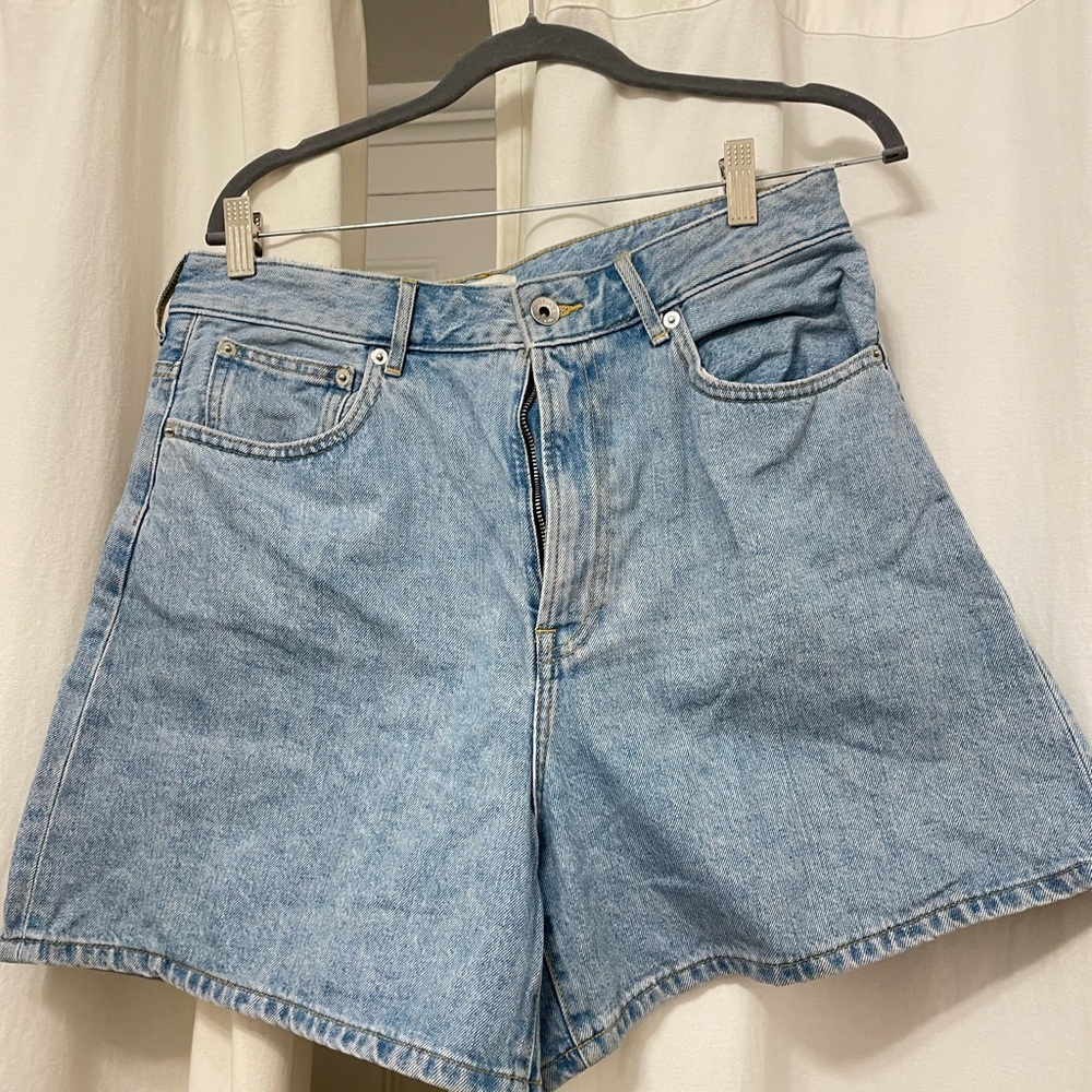 Everlane Light Blue A-Line Denim Short